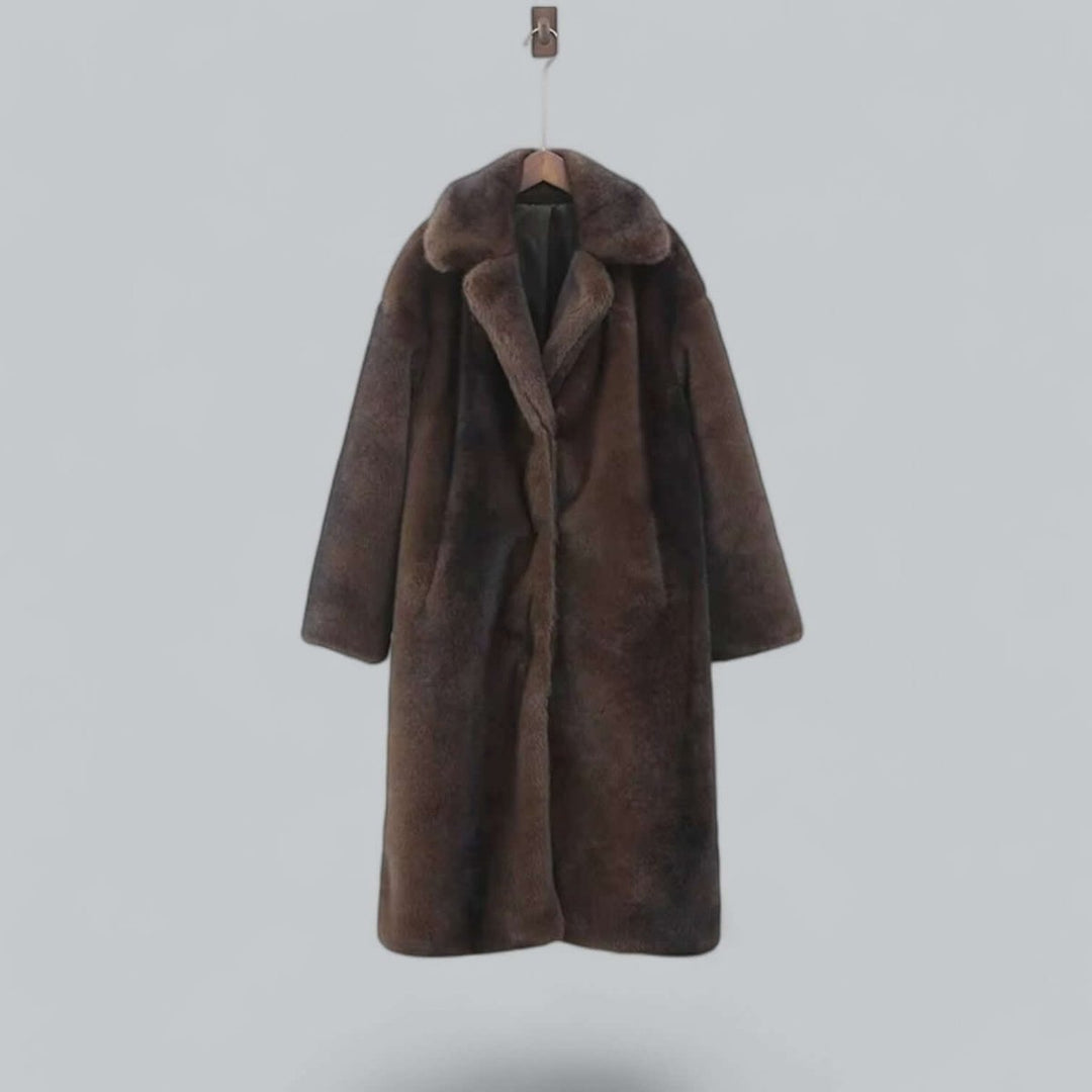 Sophie | Dame Ankellang Fake Fur Frakke