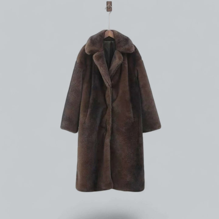 Sophie | Dame Ankellang Fake Fur Frakke