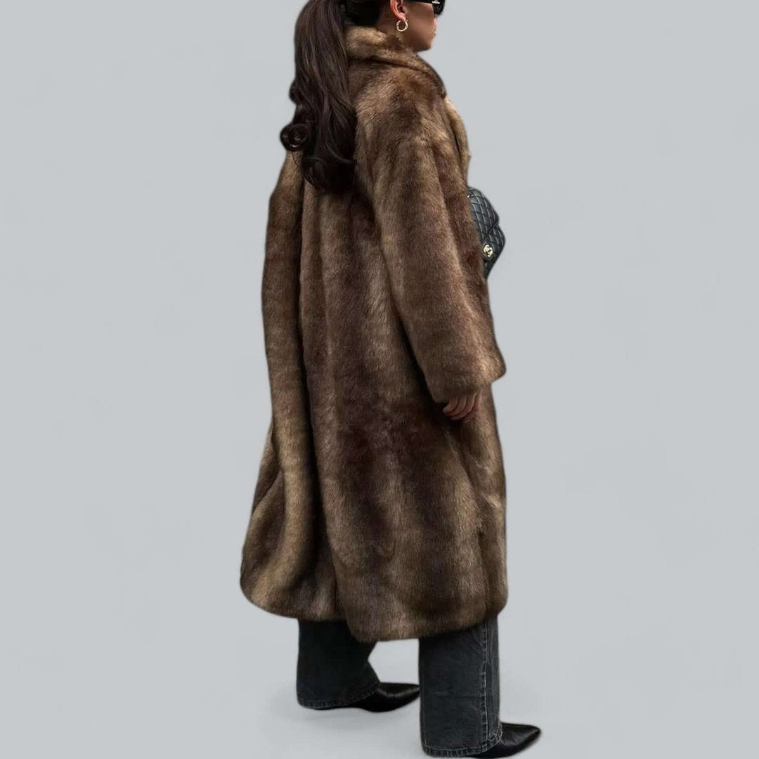 Sophie | Dame Ankellang Fake Fur Frakke