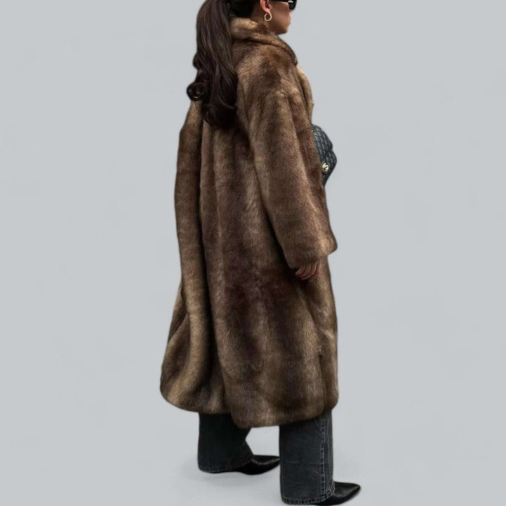 Sophie | Dame Ankellang Fake Fur Frakke