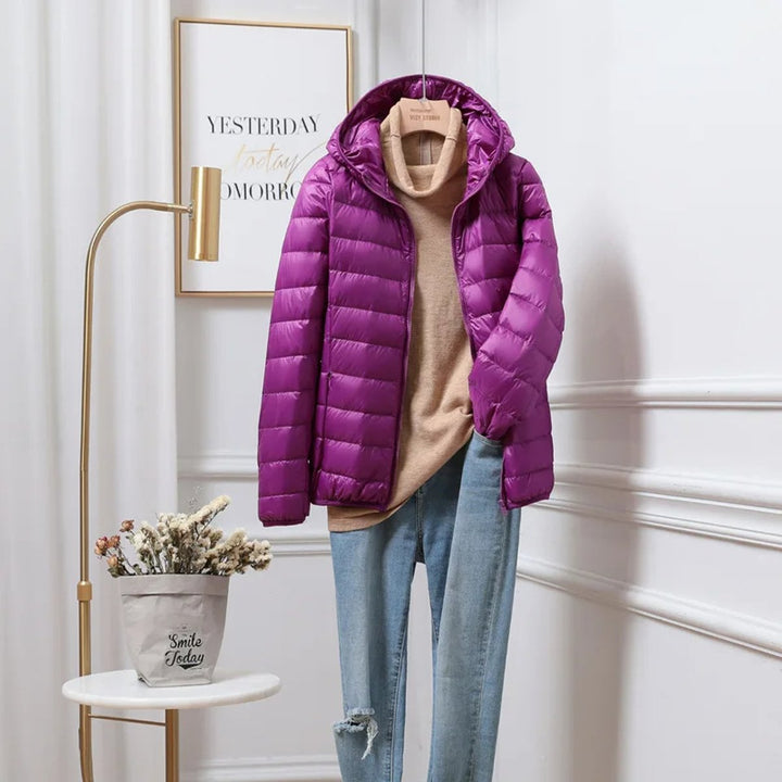 Florence | Dame Let Sammenfoldelig Pufferjakke med Hætte